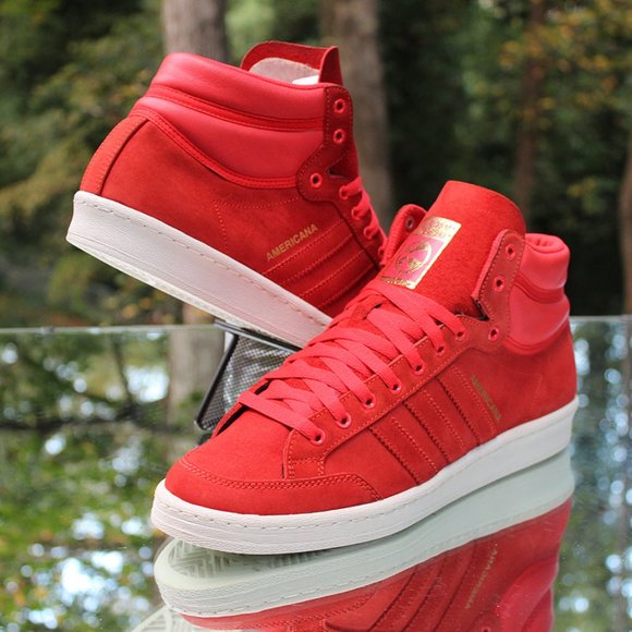 Adidas Americana Hi 88 Red Suede Men’s Size 9.5 main image 7